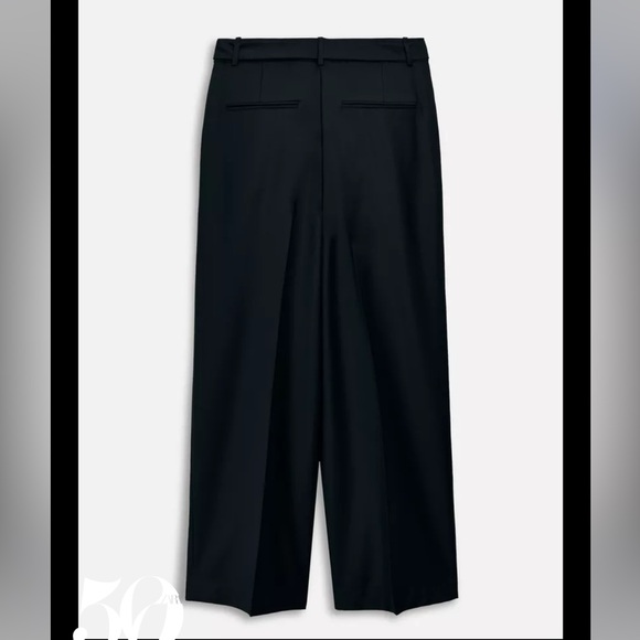 Zara NWT 50th anniversary wool blend trousers with belt 6929/427 - Picture 3 of 10